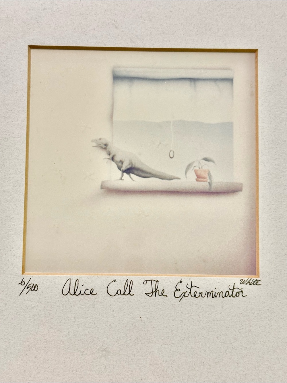 Alice Call The Exterminator, Limited Edition Dinosaur Print by White